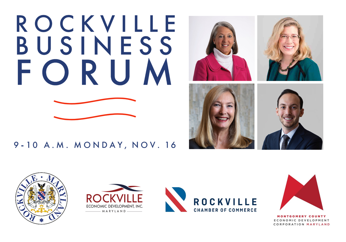 Join the Rockville Business Forum on November 16 Rockville Economic
