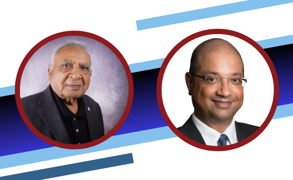 Headshots of Sheladia leadership - Pravin Sheladia and Manish Kothari